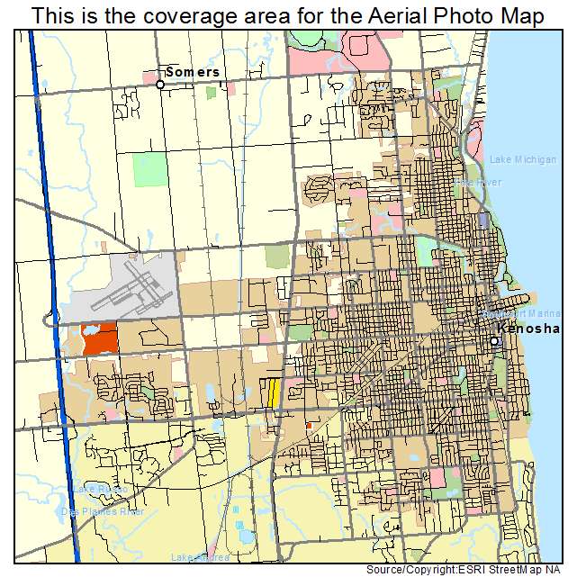 Kenosha, WI location map 