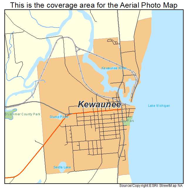 Kewaunee, WI location map 