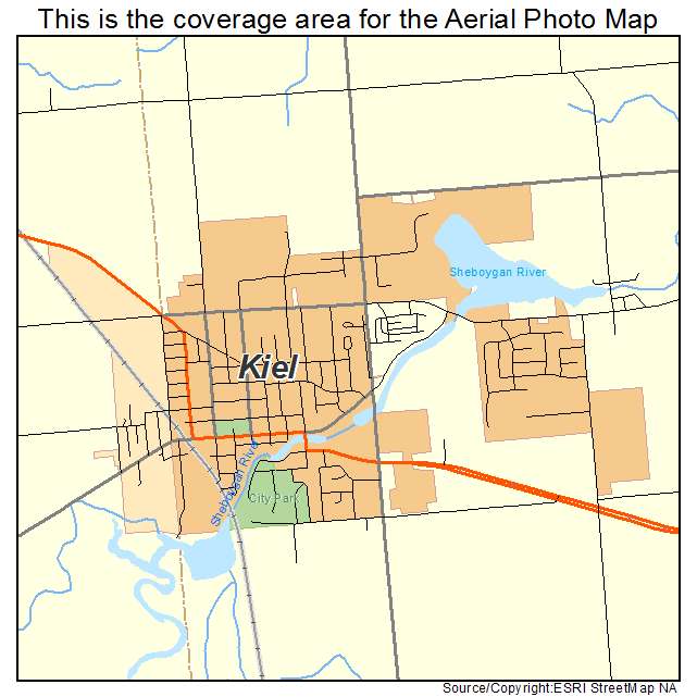 Kiel, WI location map 