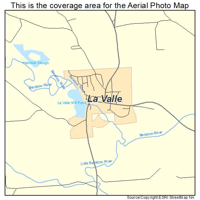 La Valle, WI location map 