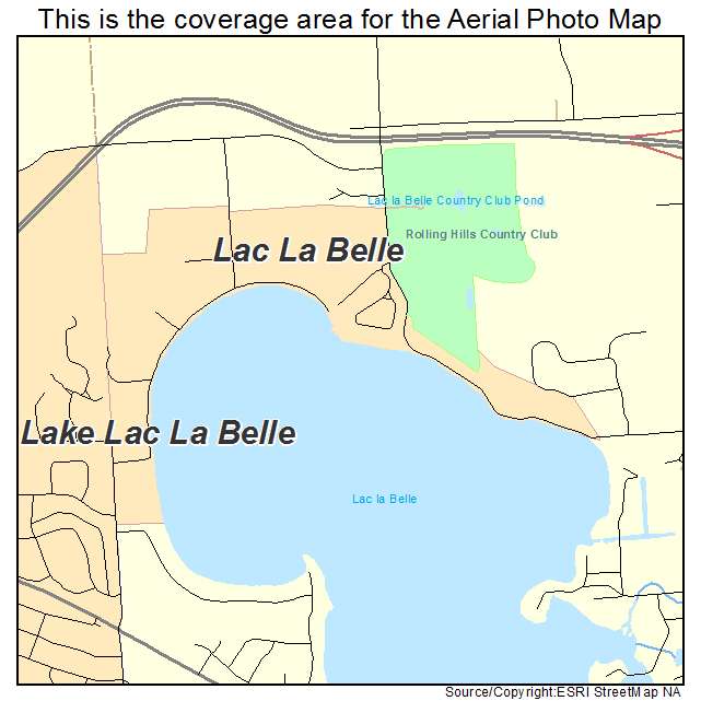 Lac La Belle, WI location map 