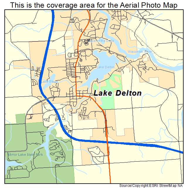 Lake Delton, WI location map 