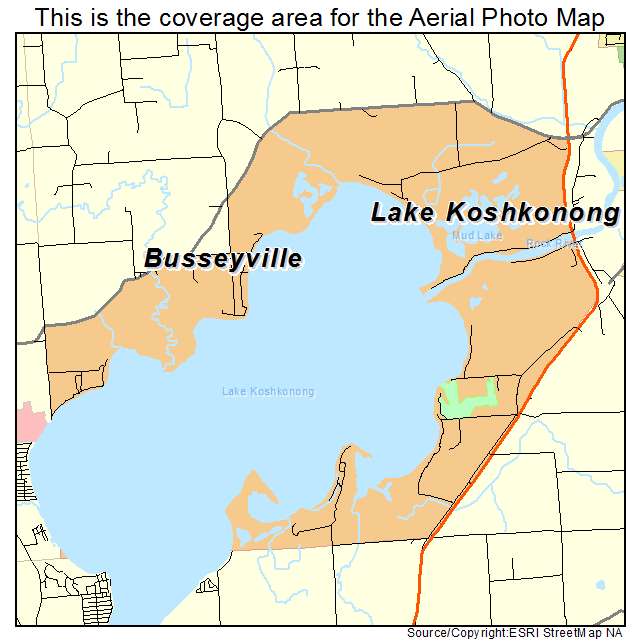 Lake Koshkonong, WI location map 