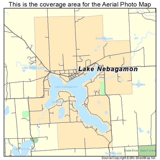 Lake Nebagamon, WI location map 