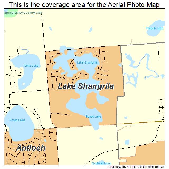 Lake Shangrila, WI location map 