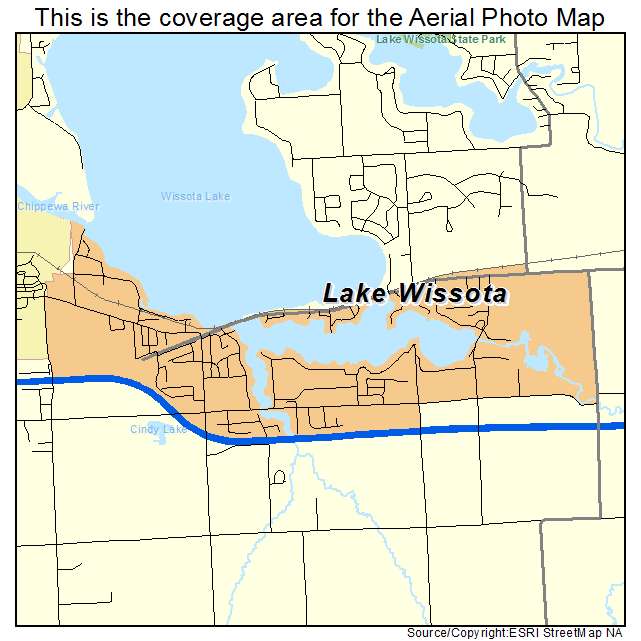 Lake Wissota, WI location map 