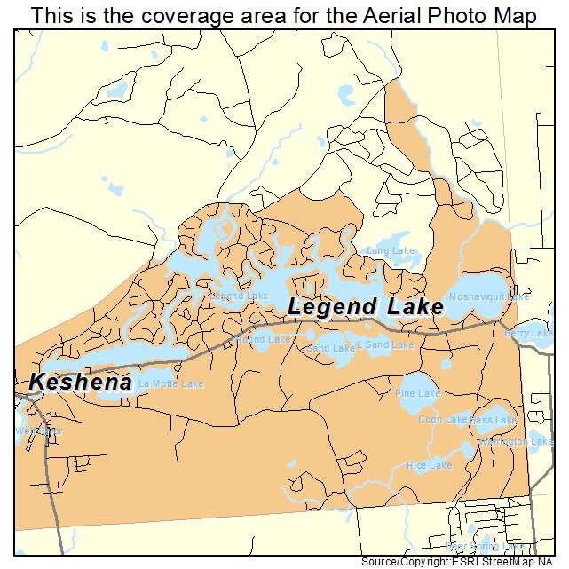 Legend Lake, WI location map 