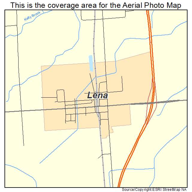 Lena, WI location map 