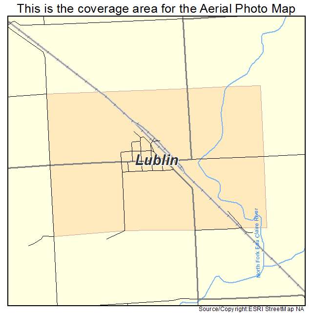 Lublin, WI location map 