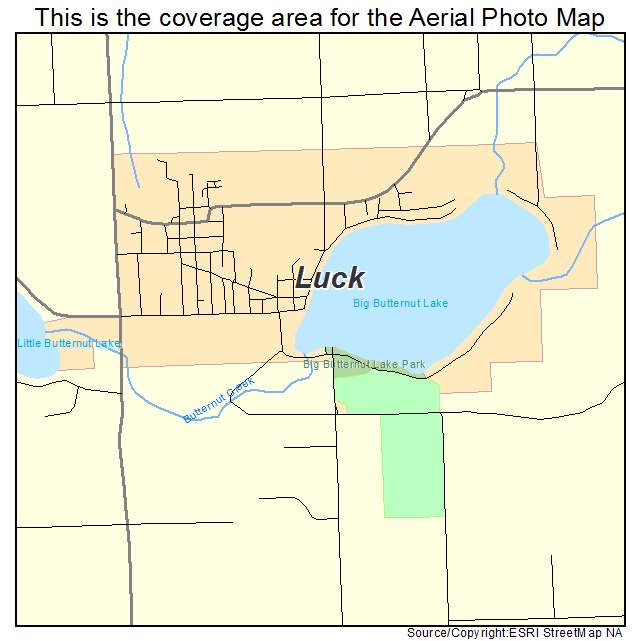 Luck, WI location map 