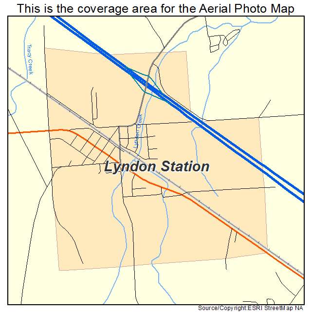 Lyndon Station, WI location map 