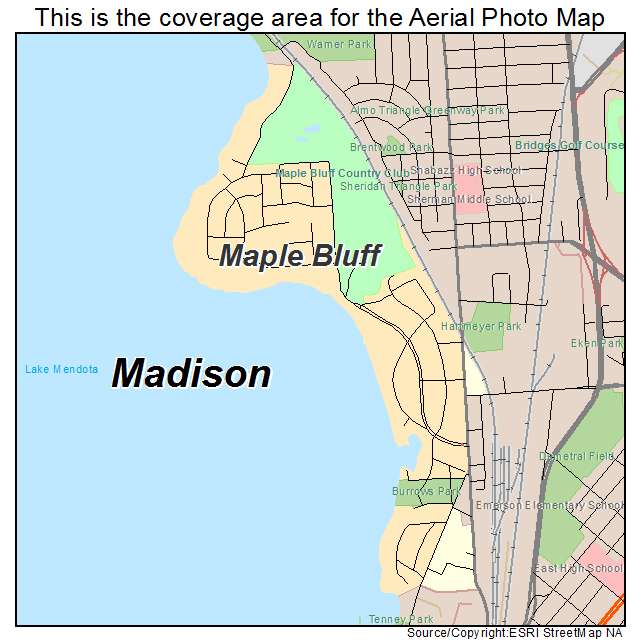 Maple Bluff, WI location map 