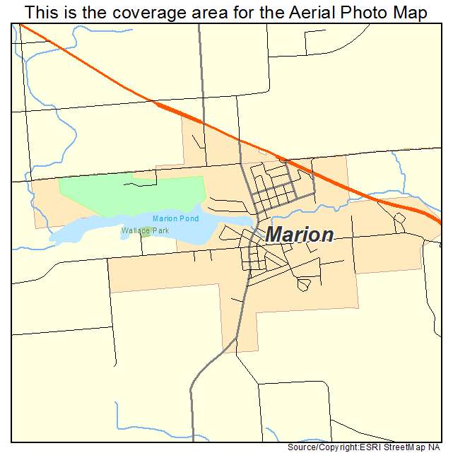 Marion, WI location map 
