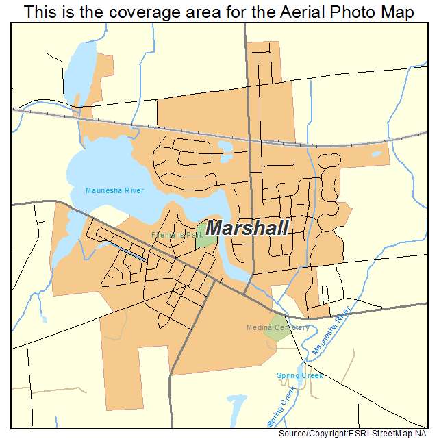 Marshall, WI location map 