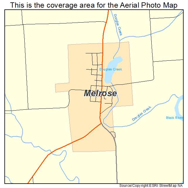 Melrose, WI location map 