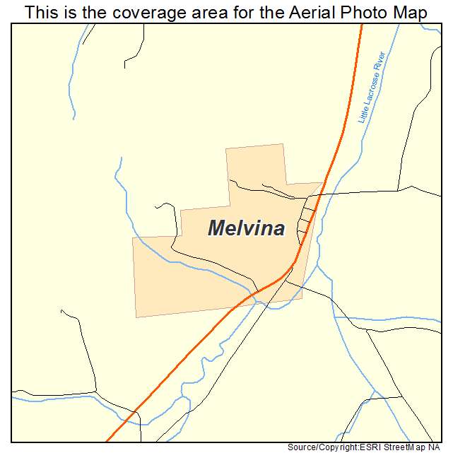 Melvina, WI location map 