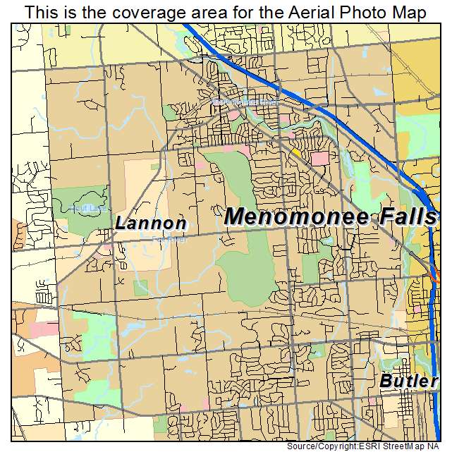 Menomonee Falls, WI location map 