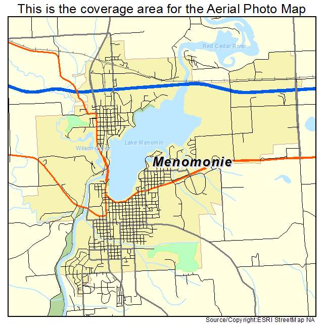 Menomonie, WI location map 