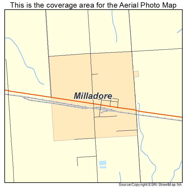 Milladore, WI location map 