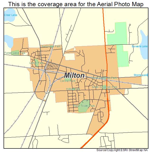 Milton, WI location map 