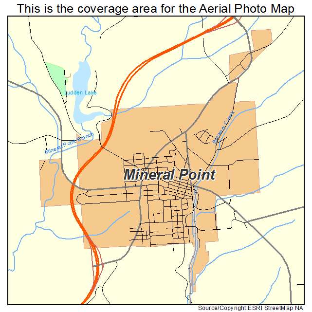 Mineral Point, WI location map 