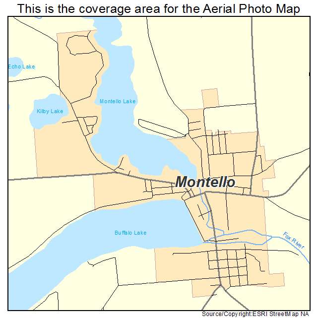 Montello, WI location map 