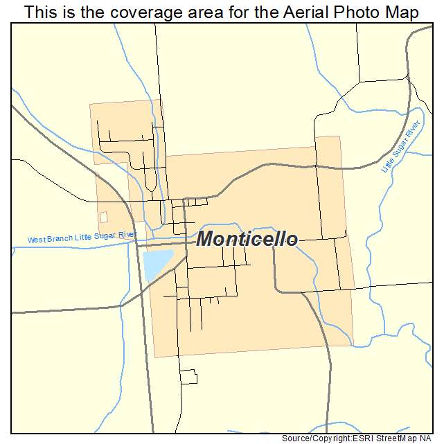 Monticello, WI location map 