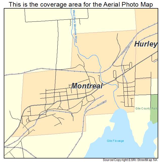 Montreal, WI location map 