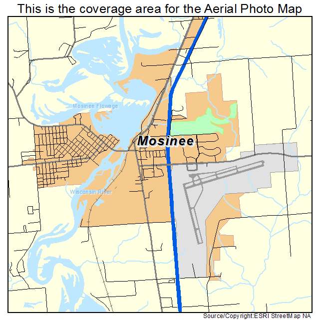 Mosinee, WI location map 