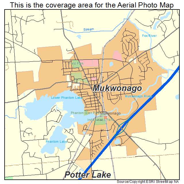 Mukwonago, WI location map 
