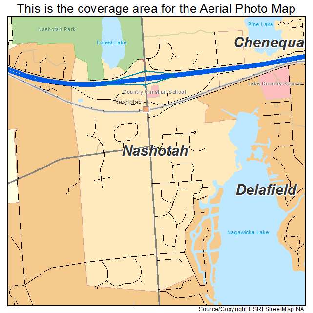 Nashotah, WI location map 