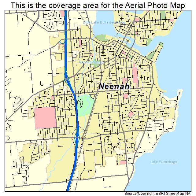 Neenah, WI location map 