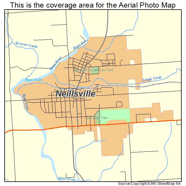 Neillsville, WI location map 