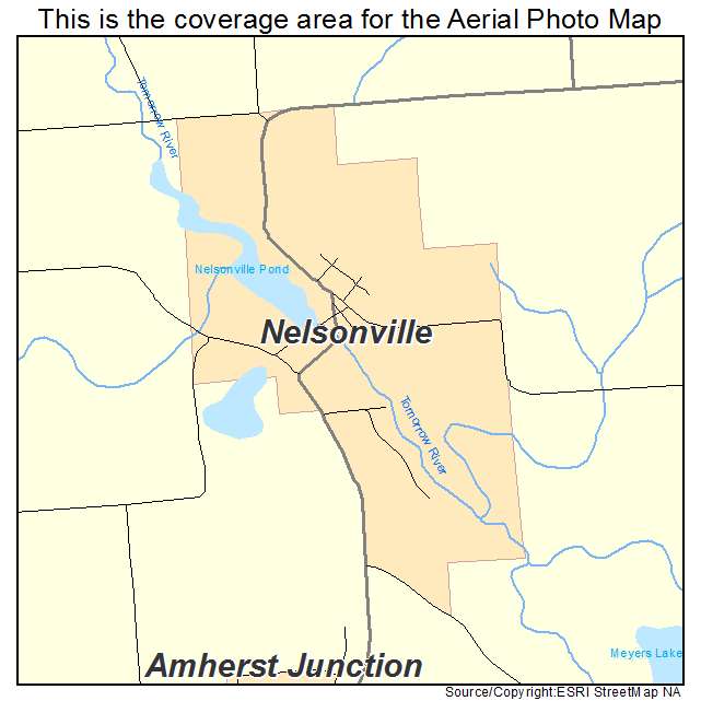 Nelsonville, WI location map 