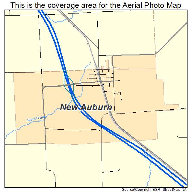 New Auburn, WI location map 