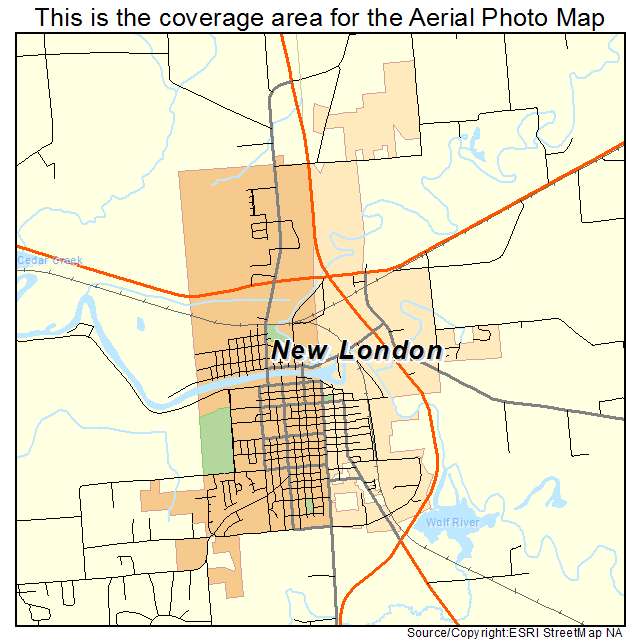 New London, WI location map 