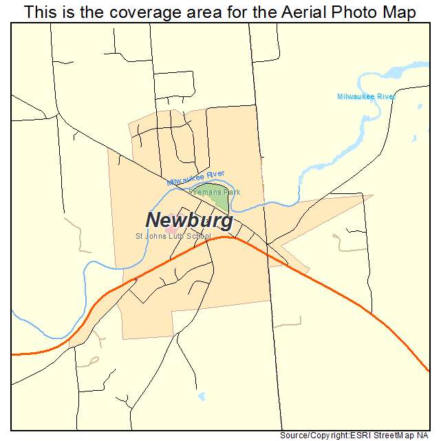 Newburg, WI location map 