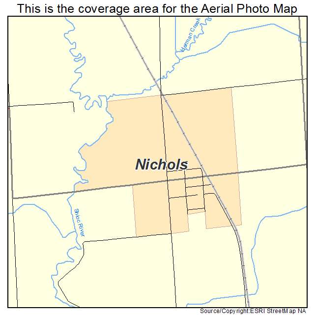 Nichols, WI location map 
