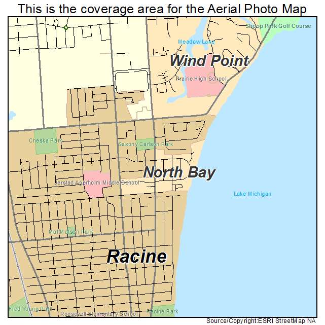 North Bay, WI location map 