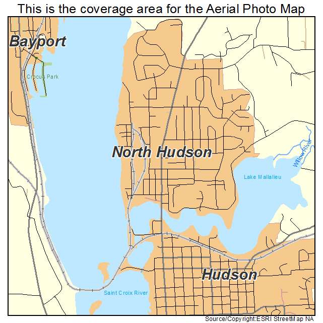North Hudson, WI location map 