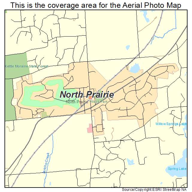 North Prairie, WI location map 