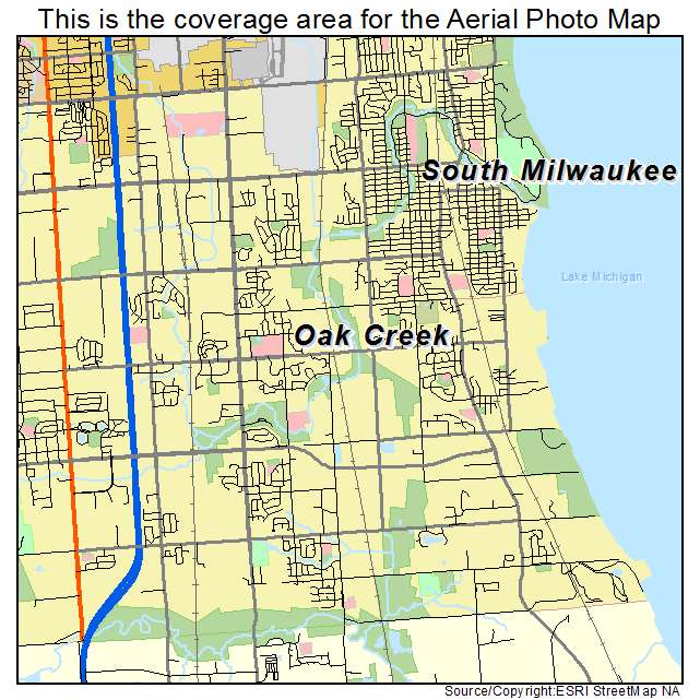 Oak Creek, WI location map 