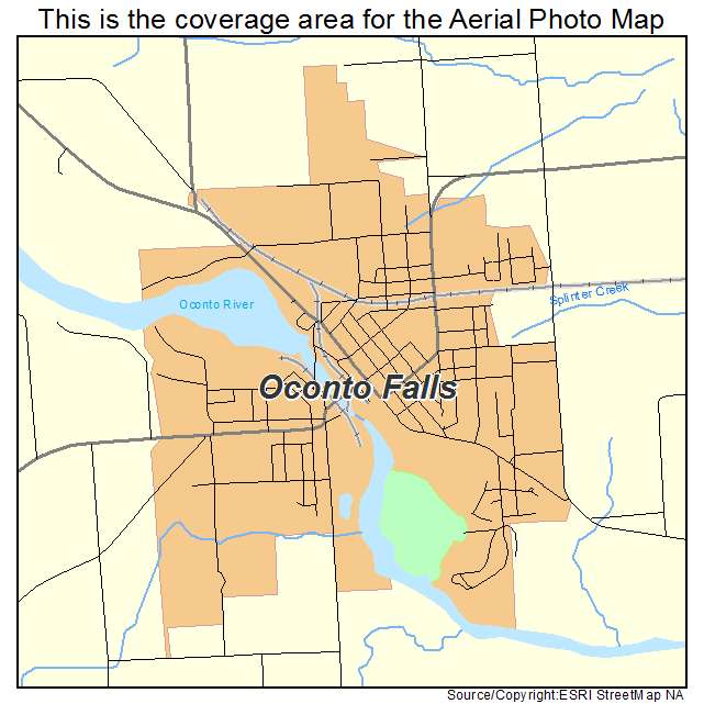 Oconto Falls, WI location map 