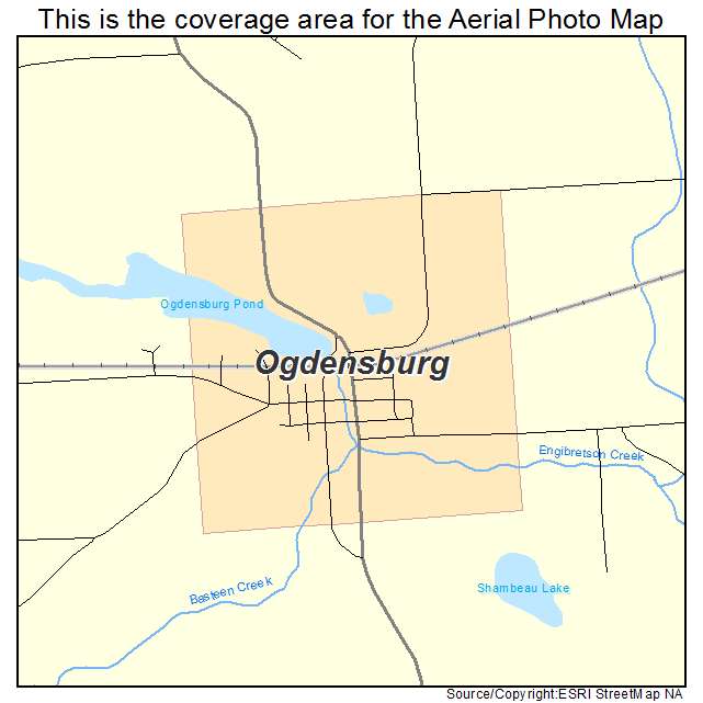 Ogdensburg, WI location map 