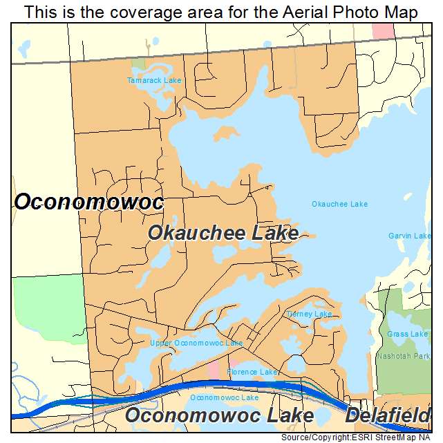 Okauchee Lake, WI location map 