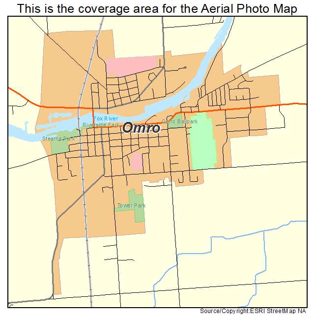 Omro, WI location map 