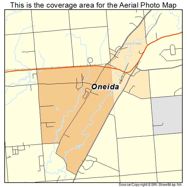 Oneida, WI location map 