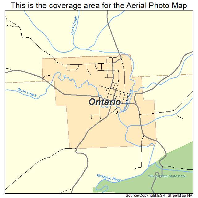 Ontario, WI location map 