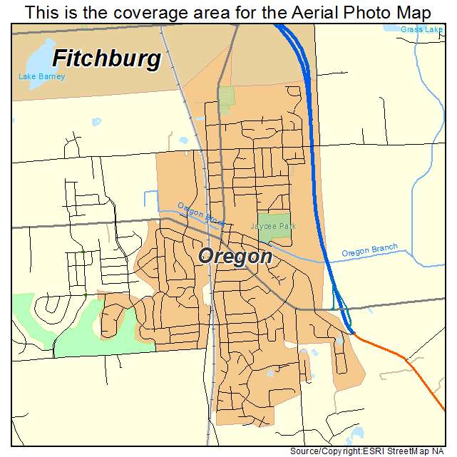 Oregon, WI location map 