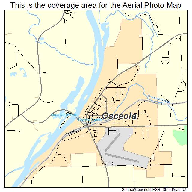 Osceola, WI location map 